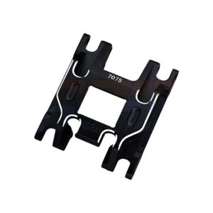 Piastra inferiore telaio in alluminio 7075-T6 nera per TRX-4M