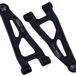 Bracci sospensione anteriori inferiori in alluminio 7075-T6 neri per ARRMA Granite 4WD 1/18 (2 pz)