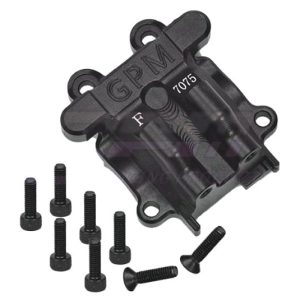 Copertura differenziale anteriore in alluminio 7075-T6 nera per ARRMA Granite 4WD 1/18