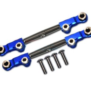 Tiranti superiori posteriori regolabili in alluminio e acciaio inox blu per Team Losi Mini-T 2.0 (6 pz)