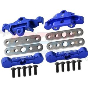 Supporti inferiori bracci sospensione in alluminio anteriore e posteriore blu GPM TRX Maxx / Maxx Slash