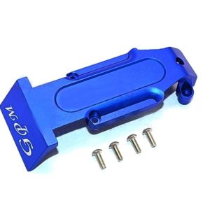 Skid plate posteriore in alluminio blu per Traxxas E-Revo V1