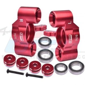 fuselli anteriori in alluminio rosso per ARRMA 6S con cuscinetto interno maggiorato