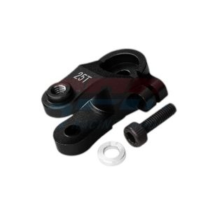 Servo horn standard 25T in alluminio nero per TRX Maxx 2075