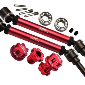 Semiassi CVD in acciaio temprato con albero in alluminio anteriore e posteriore rossi (2 pz) GPM TRX WideMaxx