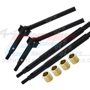 Semiassi anteriori CV e posteriori in carbon-acciaio +5mm per TRX-4M