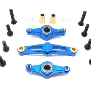 Set sterzo in alluminio blu per Tamiya TT02