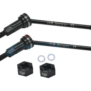 CVD posteriori carbon/steel con esagoni neri per ARRMA Granite 4WD 1/18 (2 pz)