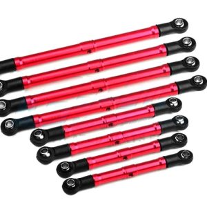 Set link sospensioni regolabili in alluminio rosso per TRX-4M High-Trail