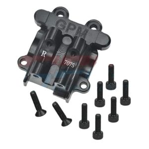 Copertura differenziale posteriore in alluminio 7075-T6 nera per ARRMA Granite 4WD 1/18