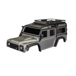 Karosserie Land Rover Defender silber mit Anbauteile TRAXXAS TRX-4