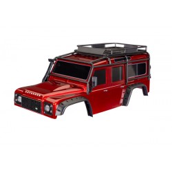 Karosserie Land Rover Defender rot mit Anbauteile TRAXXAS TRX-4