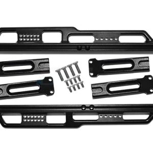 Pedane laterali in alluminio nere per Axial SCX6 Jeep JLU Wrangler