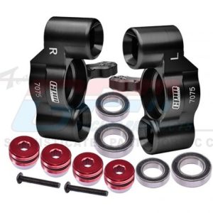 fuselli anteriori in alluminio nero per ARRMA 6S con cuscinetto interno maggiorato