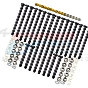 Perni bracci sospensione in acciaio carbonio completi Anteriore e Posteriore 4mm per XRT e X-Maxx