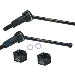 CVD anteriori carbon/steel con esagoni neri per ARRMA Granite 4WD 1/18 (2 pz)