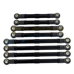 Set tiranti sterzo in alluminio 6061-T6 nero per TRX-4M