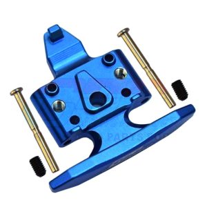 Paraurti anteriore in alluminio nero con skid plate per Losi Mini-T 2.0 e Mini-B