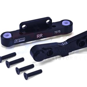 Supporto bracci inferiori posteriori in alluminio nero per ARRMA 6S