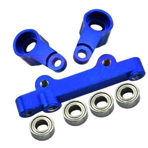 Assemblaggio sterzo in alluminio blu per Losi Mini-T 2.0