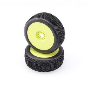 Ruote Alaska duri su cerchi gialli (2) buggy HOTRACE 1/8