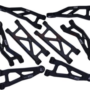 Set completo bracci sospensione in alluminio 7075-T6 neri per ARRMA Granite 4WD 1/18