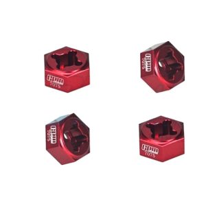 Esagoni ruota in alluminio 7075-T6 rossi per ARRMA Granite 4WD 1/18