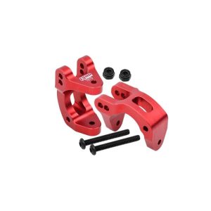 Mozzetto a C anteriore in alluminio rosso GPM per ARRMA 1/10 Gorgon 4X2, Vorteks, Fury, Quake, 223S, DSC 2WD