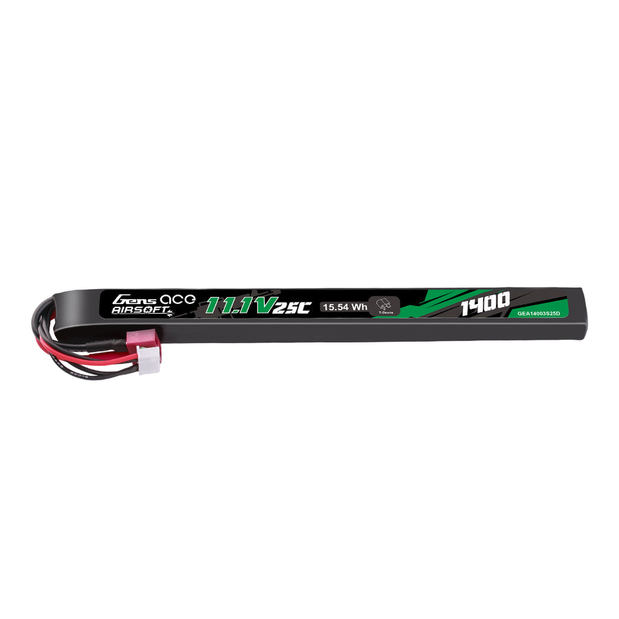 Batteria 25C 1400mAh 3S1P 11.1V Airsoft Gun Lipo Battery with T Plug