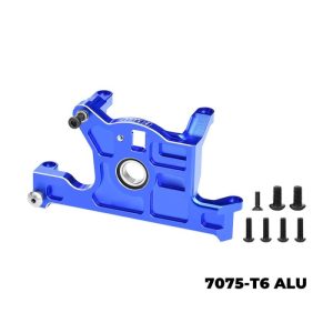 Alu Motorhalter blau GPM TRAXXAS 1/8 Jato, Rally, Rustler, Stampede, Slash 4x4