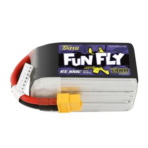 Tattu Funfly Series 1300mAh 22.2V 100C 6S1P Lipo Battery Pack with XT60 Plug - 6 Celle