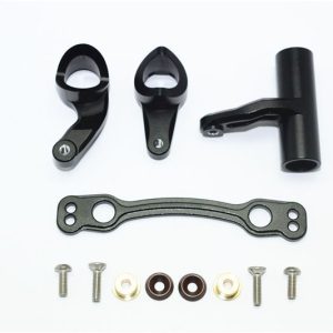 ALUMINUM STEERING ASSEMBLY- 12PC SET black GPM ARRMA 1/8 KRATON OUTCAST
