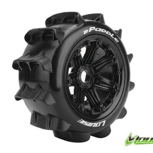 B-Paddle medium-soft su cerchio nero posteriore 24mm (2) LOUISE 1/5 Buggy