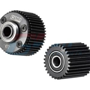Ingranaggi differenziale e pignone folli in acciaio al carbonio neri GPM per ARRMA GORGON 4X2 MEGA 550 / VORTEKS / FURY