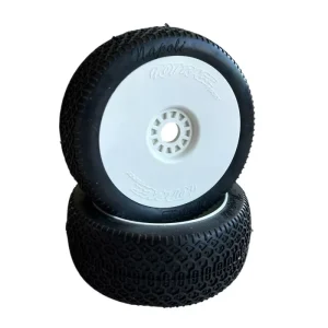 001-0863 Hot Race Gomme Napoli White per 1:8 Buggy Incollate (2pz.)