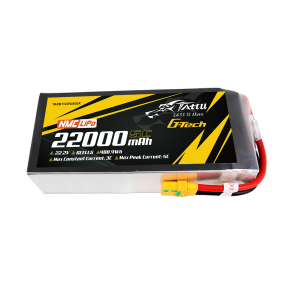 TATTU Semi-solid 22000mAh 5C 22.2V 6S1P G-Tech Lipo Battery Pack with XT90S-F Plug