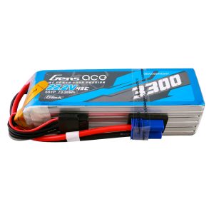 Gens ace G-Tech 3300mAh 22.2V 45C 6S1P Lipo Battery Pack with EC5 Plug - 6 Celle