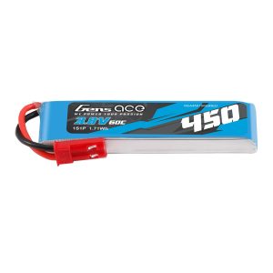 Gens ace 450mAh 3.7V 60C 1S1P Lipo Battery Pack with JST-SYP Plug