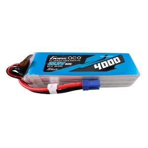 Gens ace G-Tech 4000mAh 22.2V 60C 6S1P Lipo Battery Pack with EC5 Plug - 6 Celle