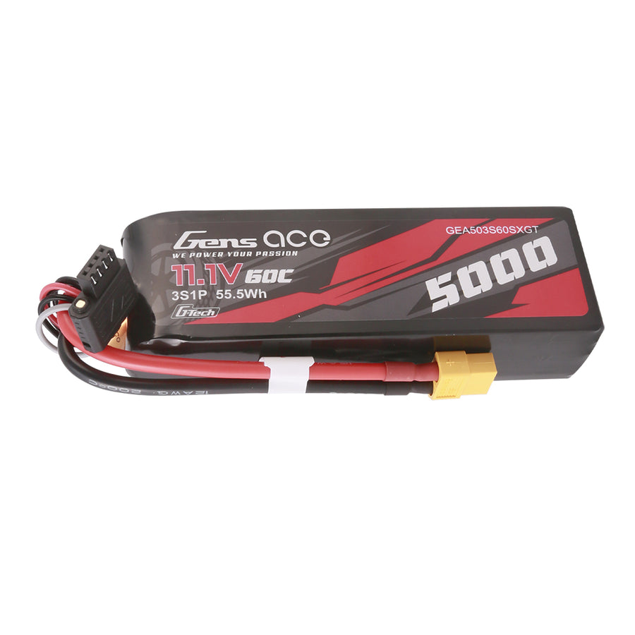 Gens ace G-Tech 5000mAh 11.1V 60C 3S1P Lipo With XT60 Plug - 3 Celle