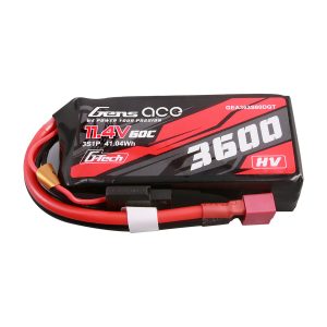 Gens ace G-Tech 3600mAh 11.4V 3S1P 60C High Voltage Lipo Battery Pack with T-plug - 3 Celle