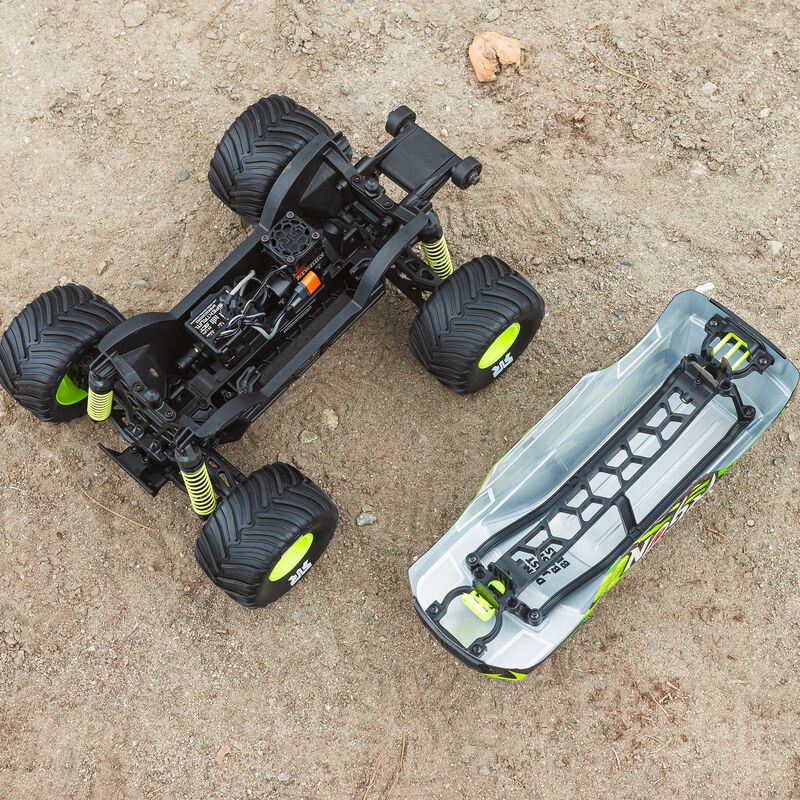 1/16 GORGON GROM 4X4 RTR Brushed Monster Truck (con batteria e carica), Yellow - immagine 4