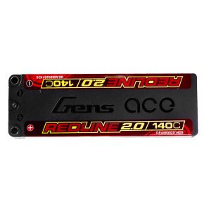 Gens ace Redline 2.0 Series 6600mAh 2S1P 7.6V 140C HardCase HV Lipo Battery Pack with Hardcase 131# - 2 Celle