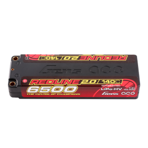 Gens ace Redline 2.0 Series 6500mAh 2S 7.6V 140C HardCase HV Lipo Battery Pack with Hardcase 57# - 2 Celle