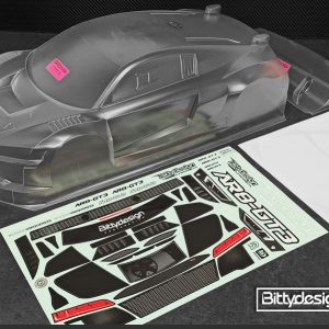 Bittydesign AR8-GT3 1/8 GT clear body 360mm, long wheelbase (LWB), ( HW | 1.5mm)