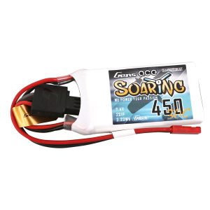 Gens ace G-Tech Soaring 450mAh 7.4V 30C 2S1P Lipo Battery Pack with JST-SYP Plug - 2 Celle