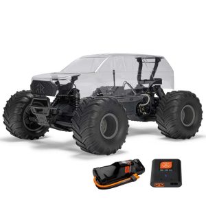 1/10 GORGON 2WD RTA Kit Brushed Monster Truck (Battery & Charger Included) Clear
