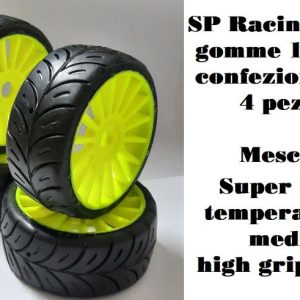 Gomme 1/8 GT 2023 Super Soft temp. medie 4pz incollate su cerchi gialli