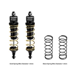 Ammortizzatori in alluminio 104 mm neri per Traxxas Jato/Rustler/Slash/Stampede 4x4 (2 pz)